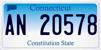 CT license plate AN20578