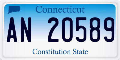 CT license plate AN20589