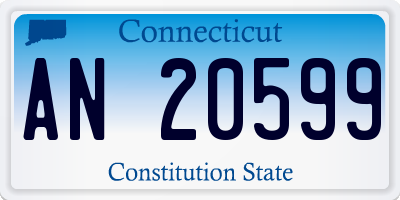 CT license plate AN20599