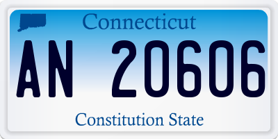 CT license plate AN20606