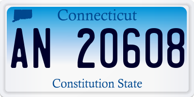 CT license plate AN20608