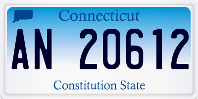 CT license plate AN20612