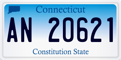 CT license plate AN20621