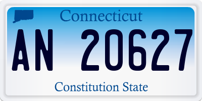 CT license plate AN20627