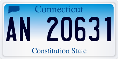 CT license plate AN20631