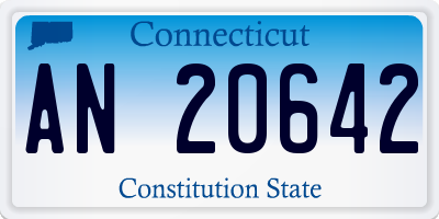 CT license plate AN20642
