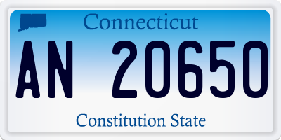 CT license plate AN20650