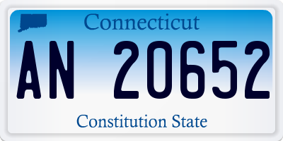 CT license plate AN20652