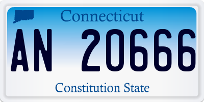 CT license plate AN20666