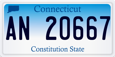 CT license plate AN20667