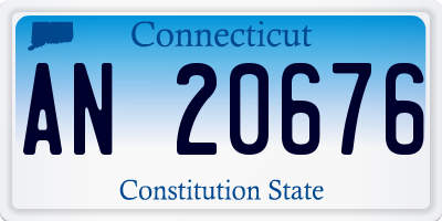 CT license plate AN20676