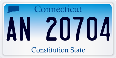 CT license plate AN20704