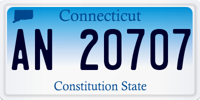 CT license plate AN20707