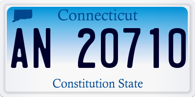 CT license plate AN20710