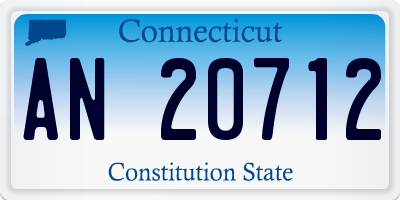 CT license plate AN20712