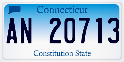 CT license plate AN20713