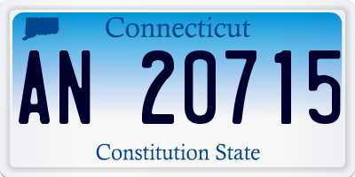 CT license plate AN20715
