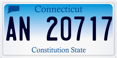 CT license plate AN20717