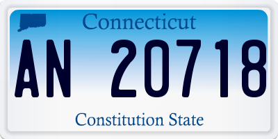 CT license plate AN20718