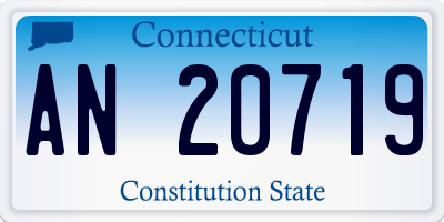 CT license plate AN20719