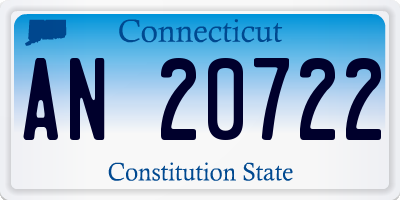 CT license plate AN20722