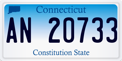 CT license plate AN20733