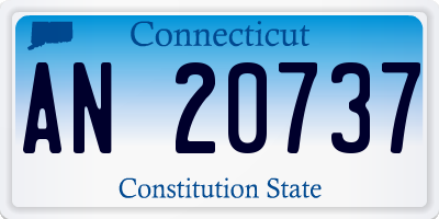CT license plate AN20737