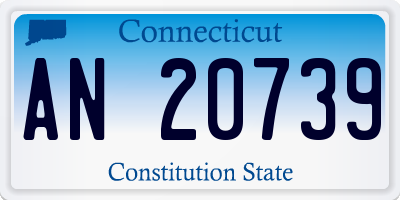 CT license plate AN20739
