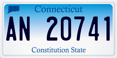 CT license plate AN20741