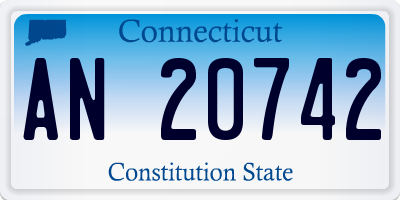 CT license plate AN20742