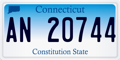 CT license plate AN20744