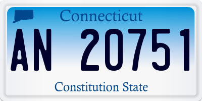 CT license plate AN20751