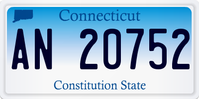 CT license plate AN20752