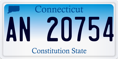 CT license plate AN20754
