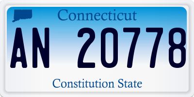 CT license plate AN20778
