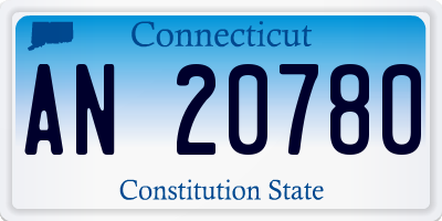 CT license plate AN20780