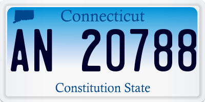CT license plate AN20788