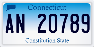 CT license plate AN20789