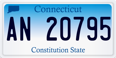 CT license plate AN20795
