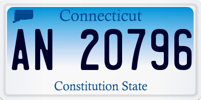 CT license plate AN20796