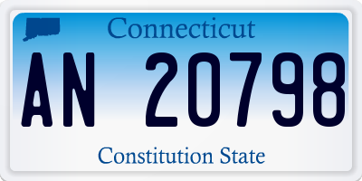 CT license plate AN20798