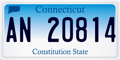 CT license plate AN20814