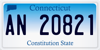 CT license plate AN20821