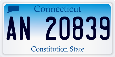CT license plate AN20839
