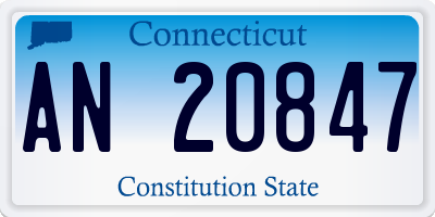 CT license plate AN20847
