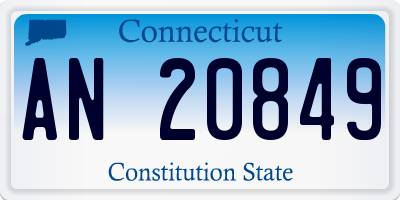 CT license plate AN20849