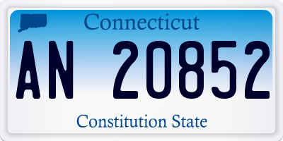 CT license plate AN20852
