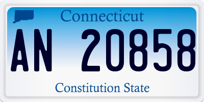 CT license plate AN20858