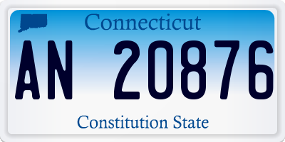 CT license plate AN20876