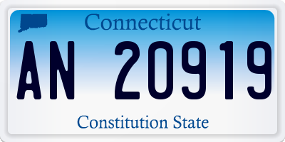 CT license plate AN20919